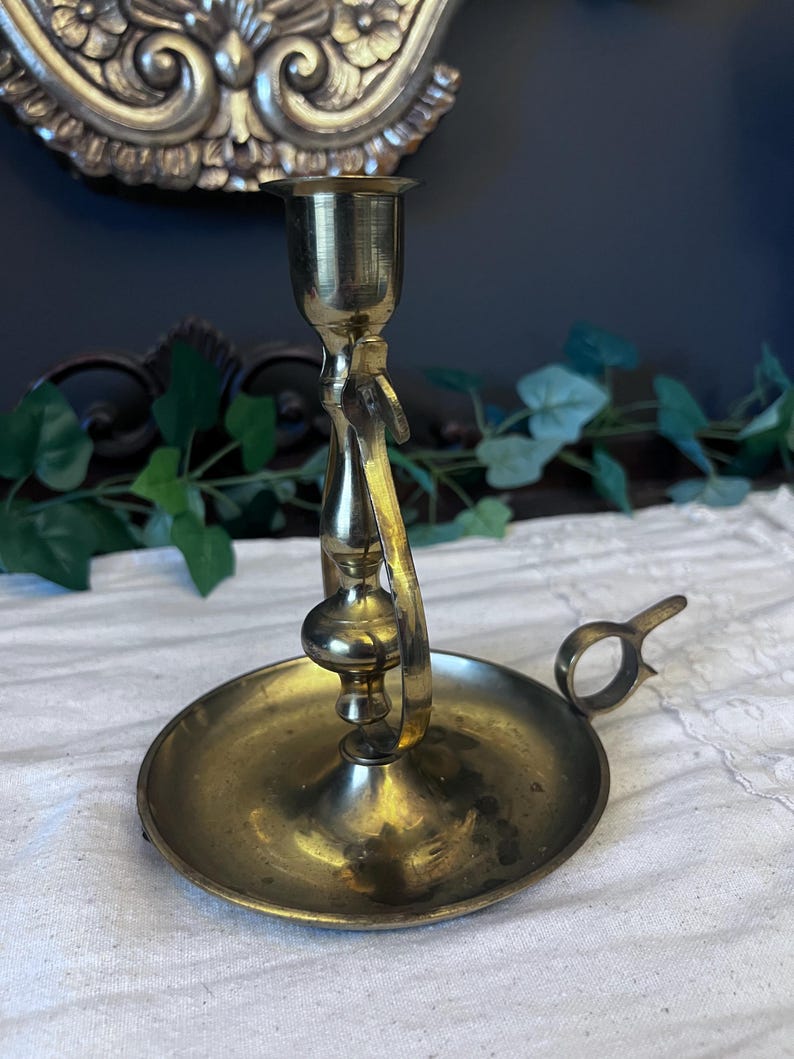 Vintage Swinging Brass Table Top & Hanging Candle Holder