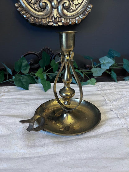 Vintage Swinging Brass Table Top & Hanging Candle Holder