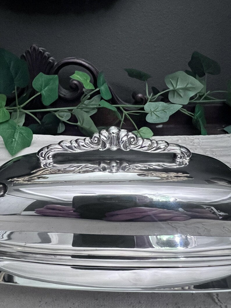 Vintage Towle Silverplated Butter Dish EP 2810
