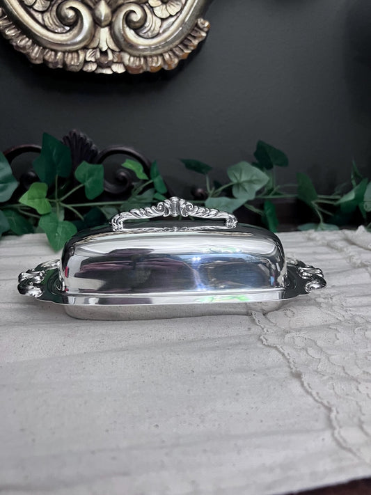 Vintage Towle Silverplated Butter Dish EP 2810