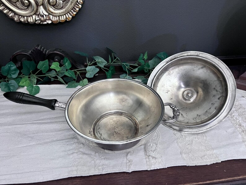 Vintage Leonard Silver Plate Chafing Dish w/Lid