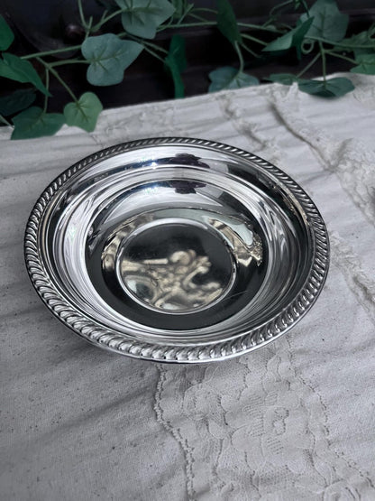Vintage Silver Plate Serving Candy Bowl 6"