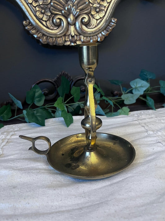 Vintage Swinging Brass Table Top & Hanging Candle Holder