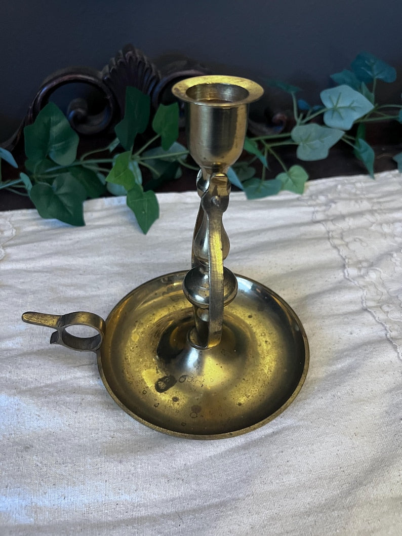 Vintage Swinging Brass Table Top & Hanging Candle Holder