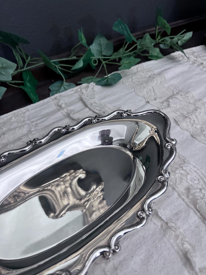 Vintage Silver Plated Victorian style small bread tray