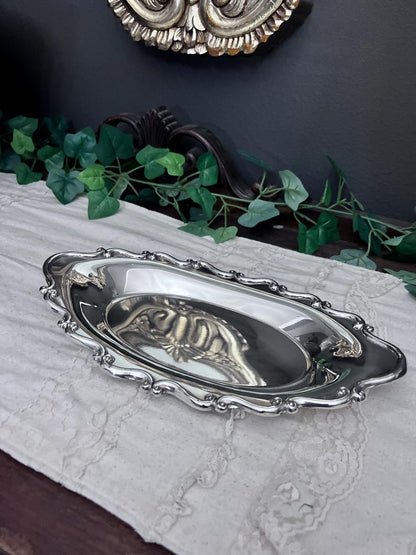 Vintage Silver Plated Victorian style small bread tray
