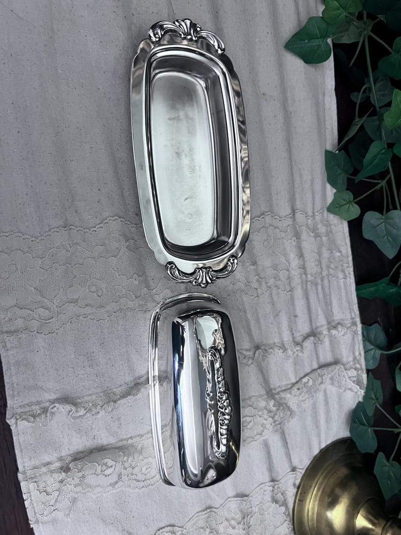 Vintage Towle Silverplated Butter Dish EP 2810