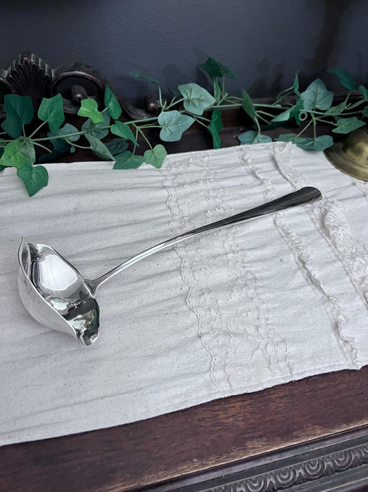 Vintage Oneida Silver plate Large Double sided Punch Ladle
