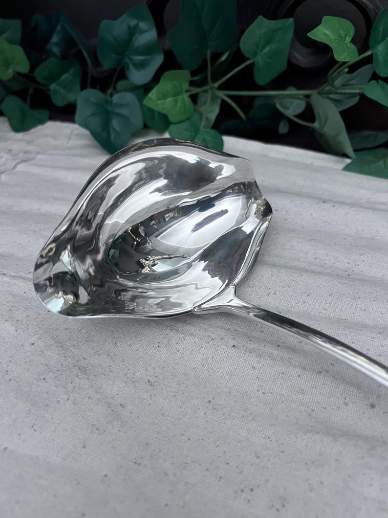 Vintage Oneida Silver plate Large Double sided Punch Ladle