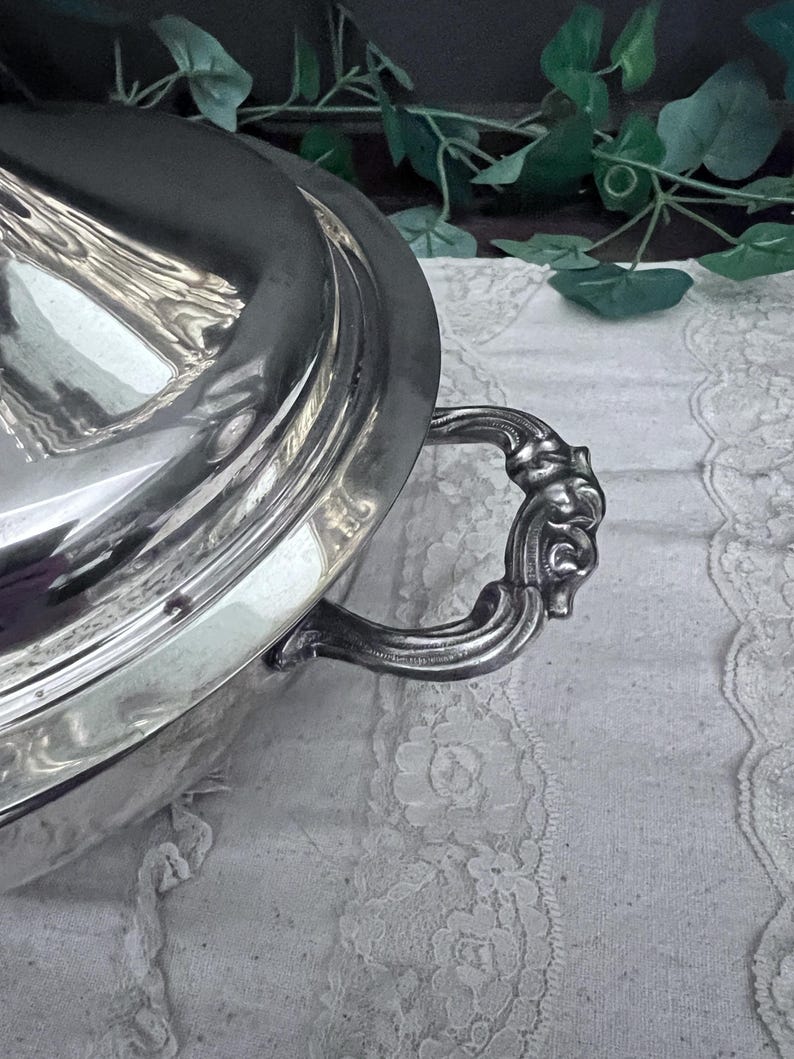 Vintage Leonard Silver Plate Chafing Dish w/Lid