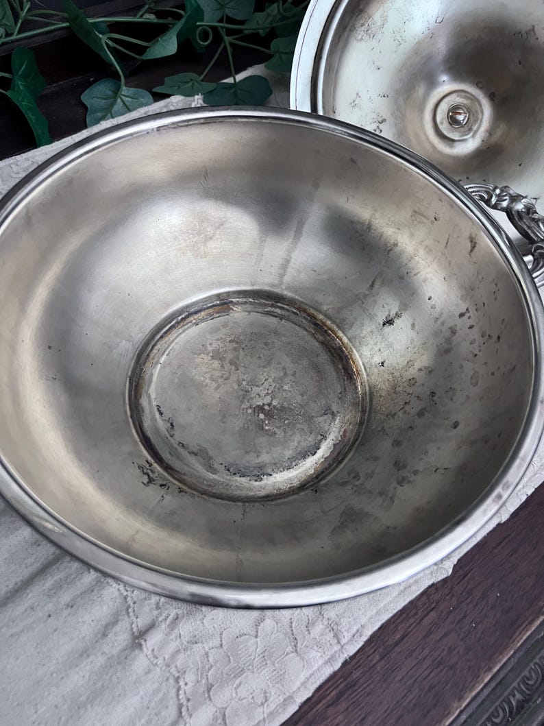 Vintage Leonard Silver Plate Chafing Dish w/Lid