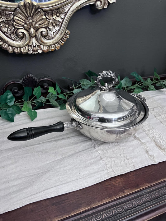 Vintage Leonard Silver Plate Chafing Dish w/Lid