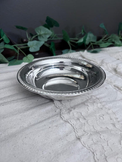 Vintage Silver Plate Serving Candy Bowl 6"