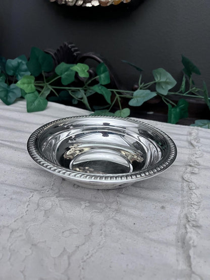 Vintage Silver Plate Serving Candy Bowl 6"