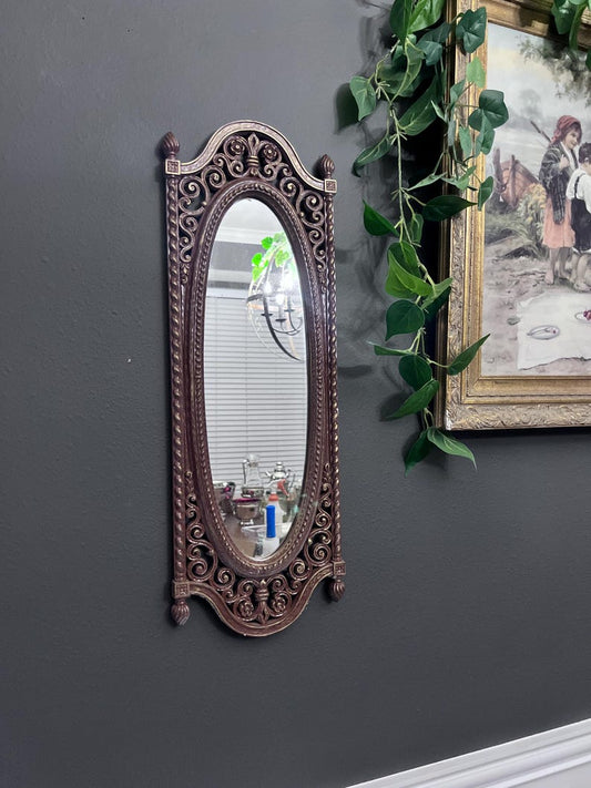 Vintage Dart HOMCO Gothic Spanish Revival Wall Mirror #2356 - Set of 2