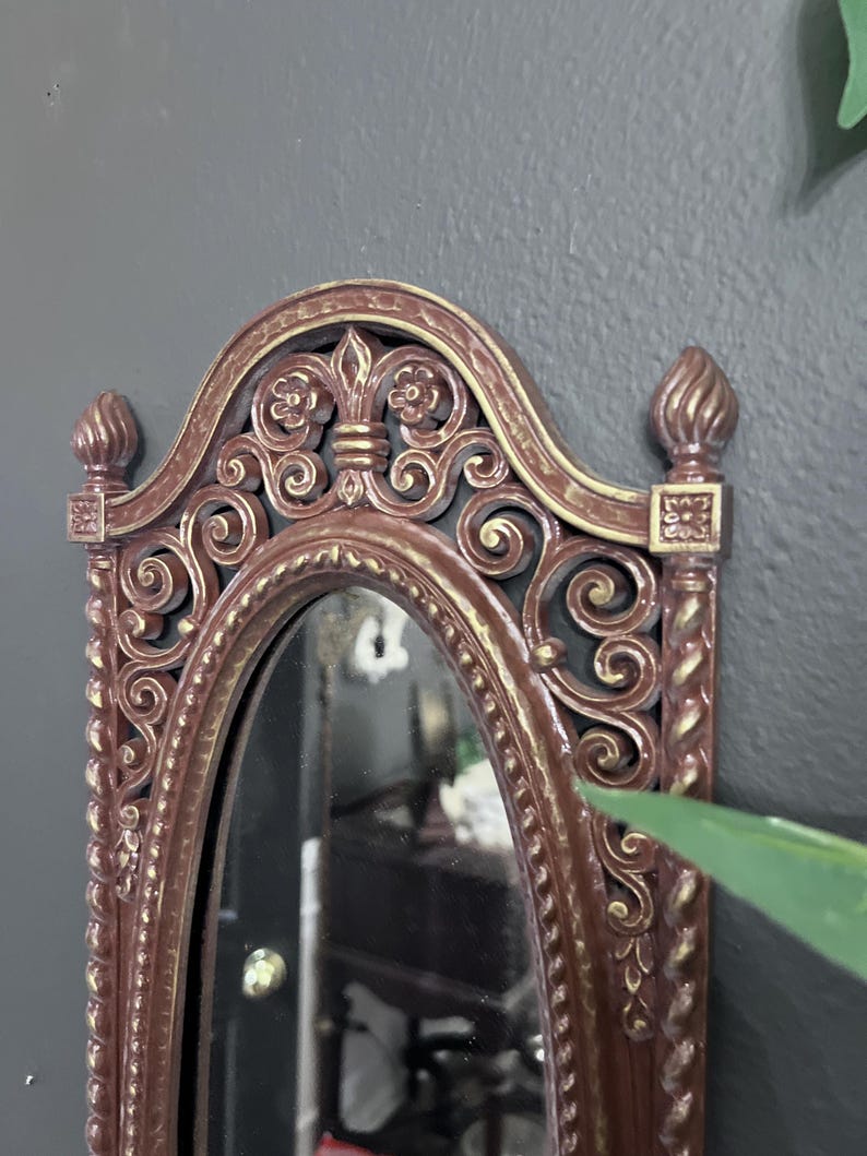 Vintage Dart HOMCO Gothic Spanish Revival Wall Mirror #2356 - Set of 2
