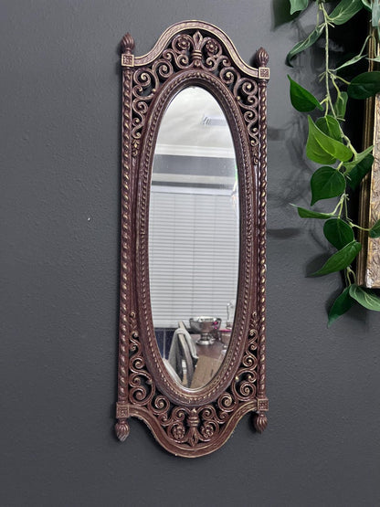 Vintage Dart HOMCO Gothic Spanish Revival Wall Mirror #2356 - Set of 2
