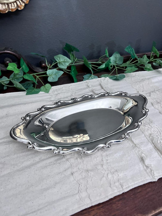 Vintage Silver Plated Victorian style small bread tray