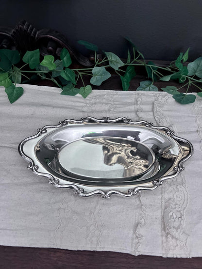 Vintage Silver Plated Victorian style small bread tray