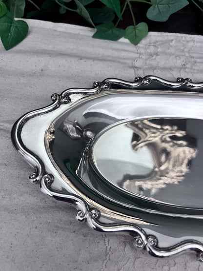 Vintage Silver Plated Victorian style small bread tray